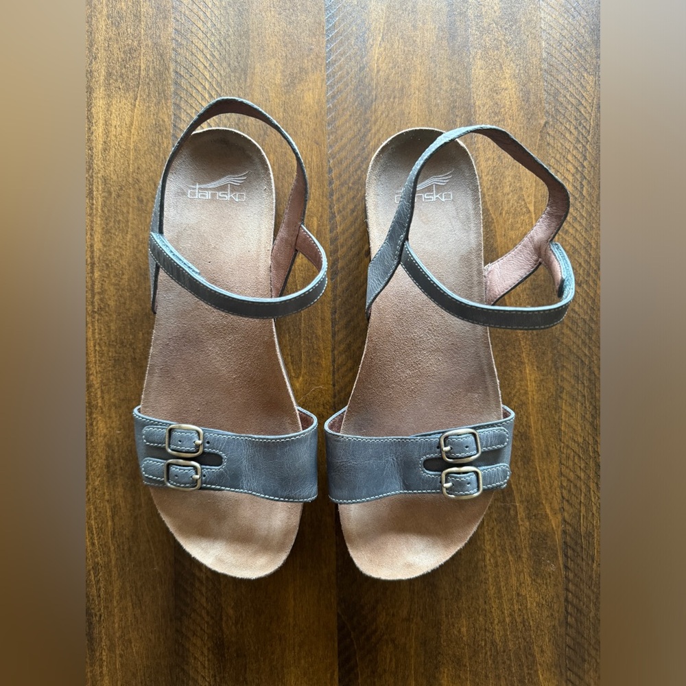 DANSKO Women’s Rebekah Leather Sandals - Denim - Size 40 EU / 9.5 US